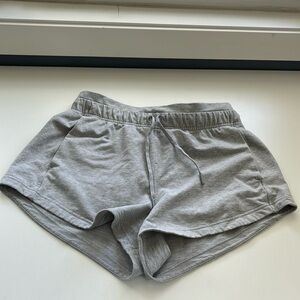Lululemon Inner glow 3” cotton shorts size 8 grey